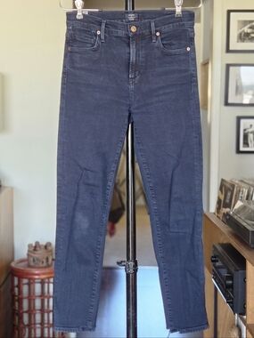 Citizens Of Humanity Rocket Crop High Rise Skinny Jeans Dark Blue
